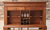 Dark Brown Bar Cabinet - Aspen