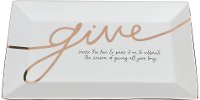 80282 Porcelain Rectangular 'Give' Platter
