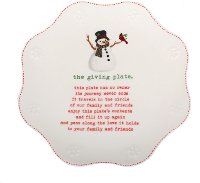80425 Multi-Color Snowman Giving Plate
