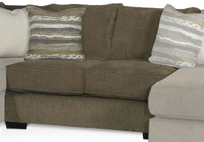 Contemporary Brown Armless Loveseat - Tranquility