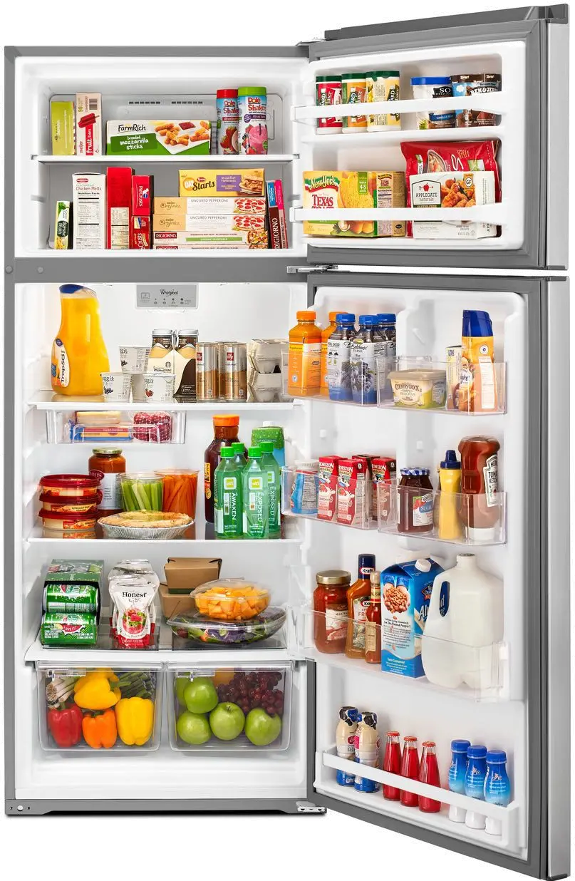 WRT518SZFM Whirlpool 18 cu ft Top Freezer Refrigerator - 28 W Stainless Steel-4