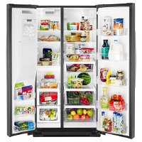WRS588FIHV Whirlpool 36 Inch Side by Side Refrigerator - 28.5 cu. ft., Black Stainless Steel-2