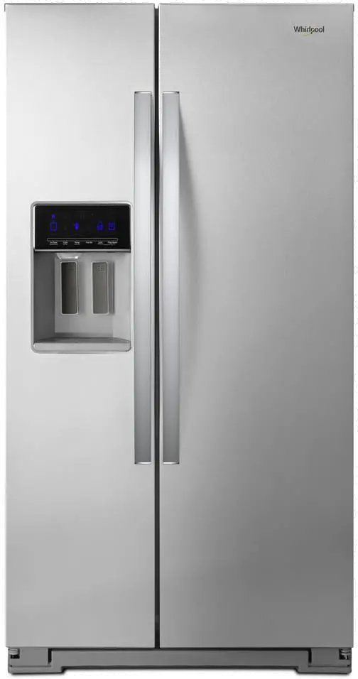 WRS571CIHZ Whirlpool 20.5 cu ft Side by Side Refrigerator - Counter Depth Stainless Steel-1