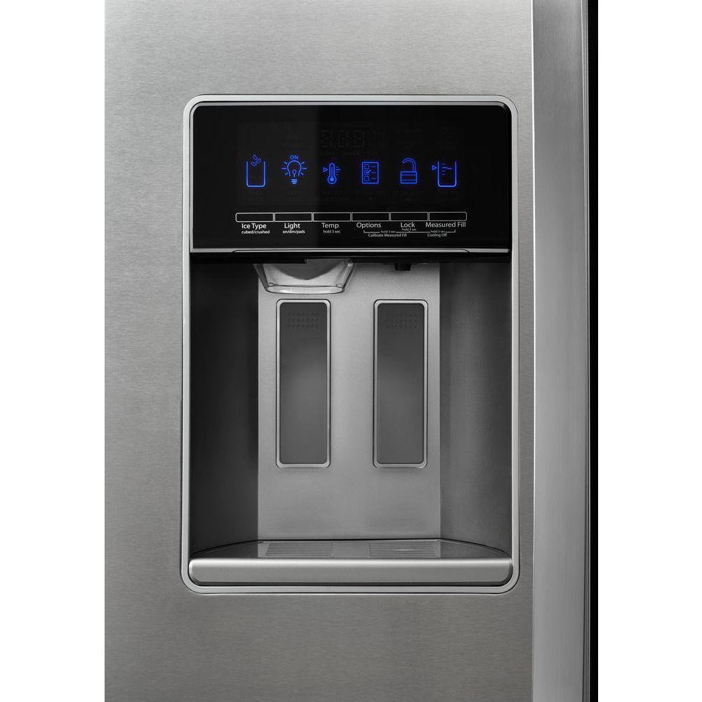 WRS571CIHZ Whirlpool Counter Depth Side by Side Refrigerator - 20.5 cu ft, 36 W Stainless Steel Fingerprint Resistant-4