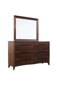 Cherry Merlot Contemporary Mirror - Contour