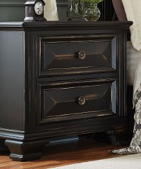 Black Traditional Nightstand - Passages