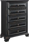 Clearance Black Traditional Chest of Drawers - Passages