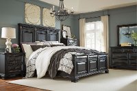 Black Traditional 4 Piece Queen Bedroom Set - Passages