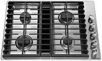KCGD500GSS KitchenAid 30 Inch 4-Burner Gas Cooktop - Stainless Steel