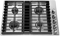 KCGD500GSS KitchenAid 30 Inch 4-Burner Gas Downdraft Cooktop - Stainless Steel