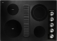 KCED600GBL KitchenAid 30 Inch Electric Downdraft Cooktop with 4 Elements - Black