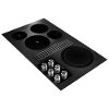 KCED606GBL KitchenAid 36 Inch Black 5 Burner Electric Cooktop-2