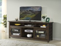 74 Inch Modern Acacia Brown TV Stand