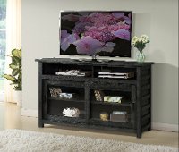 54 Inch Rustic Black TV Stand