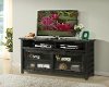 64 Inch Rustic Black TV Stand-1
