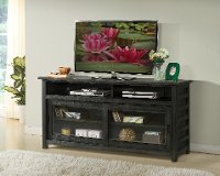 64 Inch Rustic Black TV Stand