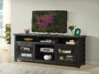74 Inch Rustic Black TV Stand