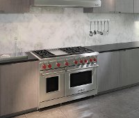 GR486G-LP Wolf 48 Inch Six Burner LP Gas Range with Griddle - Stainless Steel-4