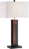 2-Tone Dark Walnut Table Lamp - Govert