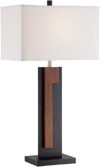 2-Tone Dark Walnut Table Lamp - Govert