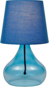 Blue Glass Jar Table Lamp - Jamie