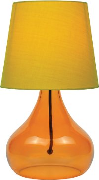 Orange Glass Jar Table Lamp - Jamie