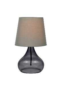 Smoke Glass Jar Table Lamp - Jamie