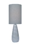 Gray Modern Table Lamp with Gray Shade - Quatro