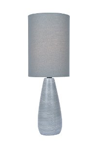 Gray Modern Table Lamp with Gray Shade - Quatro