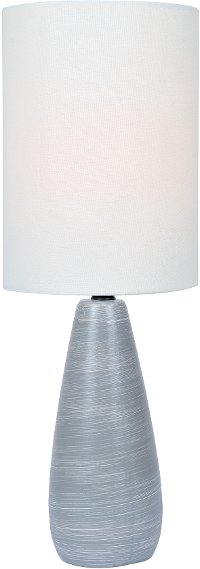 Gray Modern Table Lamp with White Shade - Quatro