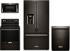 KIT KitchenAid 4 Piece Kitchen Appliance Package with Electric Range - Black Stainless Steel