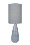 Gray Modern Table Lamp with Gray Shade - Quatro