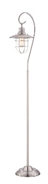 Metal Polished Steel Floor Lamp - Lanterna II