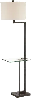 Floor Table Lamp with Glass Tray Table - Rudko