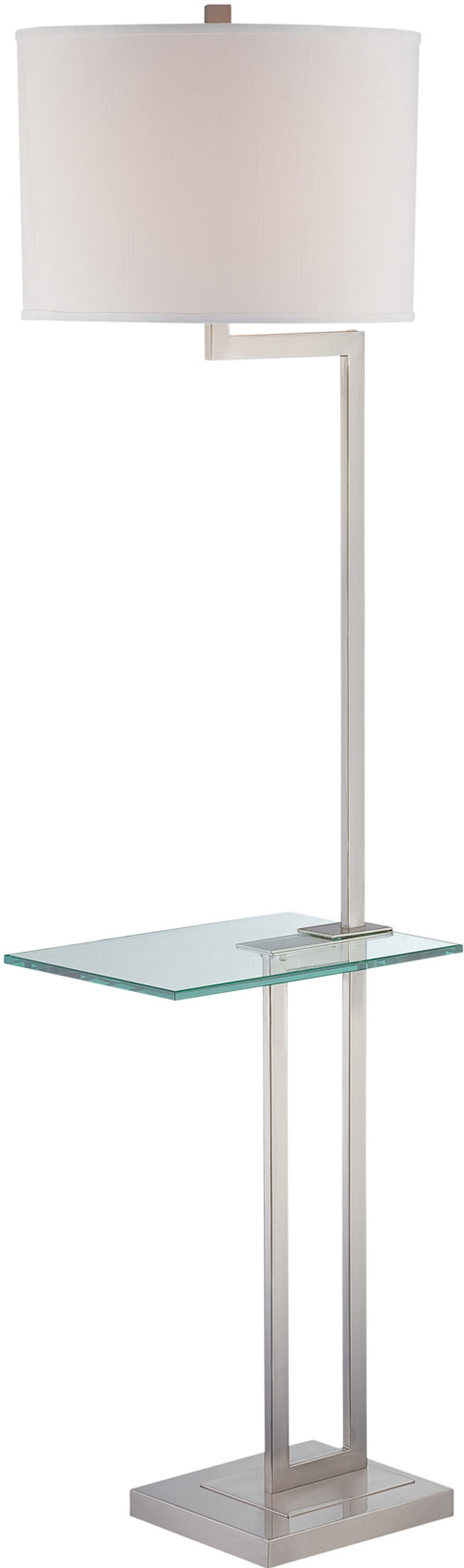 Floor Table Lamp With Glass Tray, Modern Tray Table Floor Lamp