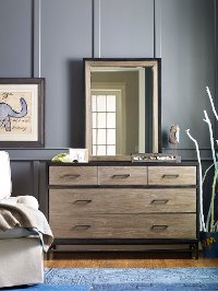 Two Tone Modern Industrial Dresser - #myroom