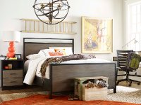 Two Tone Modern Industrial Full Size Bed - #myroom