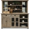 Distressed Buffet and Hutch - Mountain Smoke