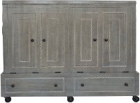 DW3XP=BR3XP/WALBED50 Xtrabed Gray Wood Queen Guest Bed