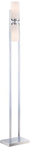 2-Post Chrome Floor Lamp - Caesarea