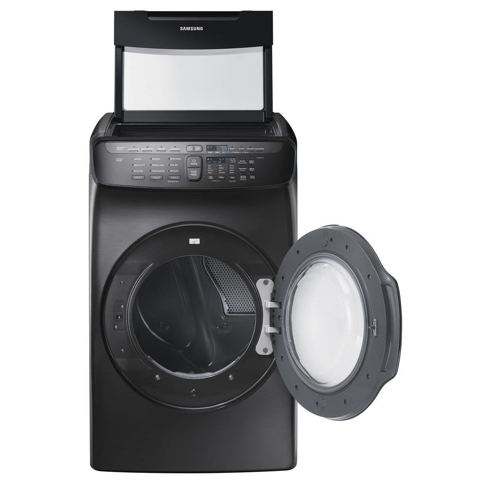 DVE55M9600V Samsung FlexDry Electric Dryer - 7.5 cu. ft. Black Stainless Steel-3