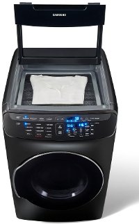 DVG55M9600V Samsung FlexDry Gas Dryer - 7.5 cu. ft. Black Stainless Steel