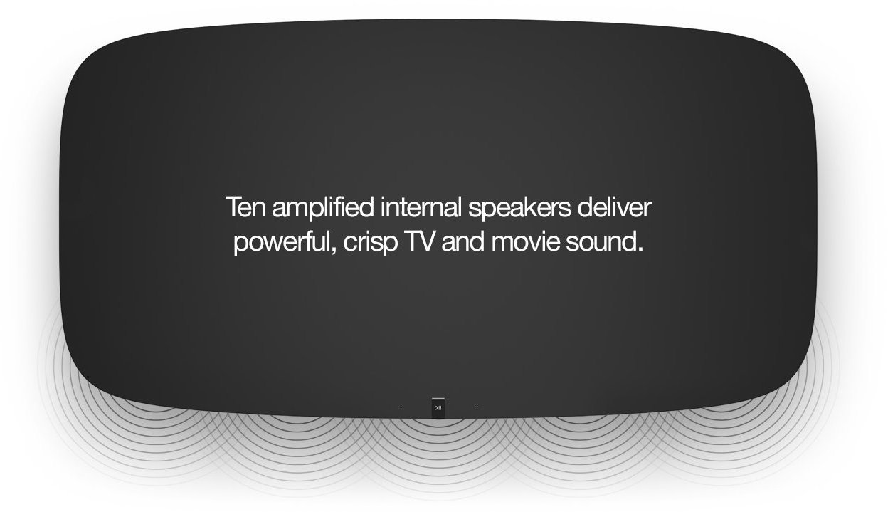 PBASEUS1BLK Sonos PLAYBASE Wireless Soundbar for Home Theater and Streaming Music-5