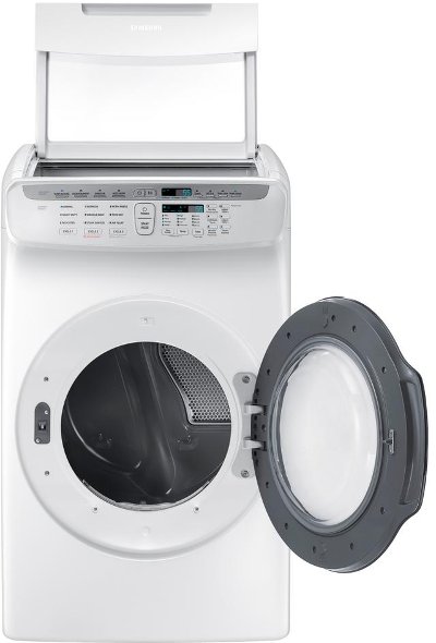 DVG55M9600W Samsung 7.5 Total cu. ft. Gas FlexDry Dryer with Steam - White