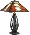 Dark Bronze Mica Shade Table Lamp - Halden