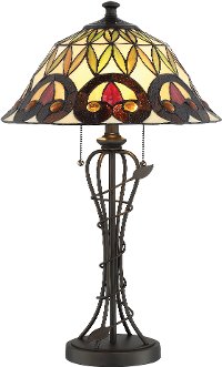 Dark Bronze Tiffany-Style Table Lamp - Odetta
