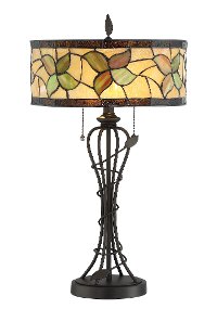Tiffany Dark Bronze Table Lamp - Olivia