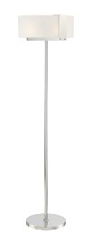Polished Steel Metal Floor Lamp - Rogina