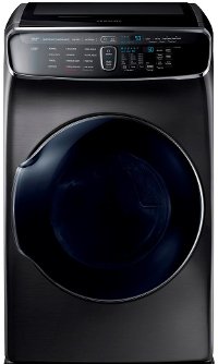 DVE60M9900V Samsung 7.5 Total cu. ft. Electric FlexDry Dryer with Steam - Black Stainless Steel