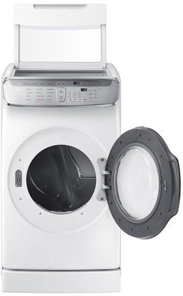 DVG60M9900W Samsung Gas FlexDry Dryer with Steam - 7.5 Cu. Ft. White-1